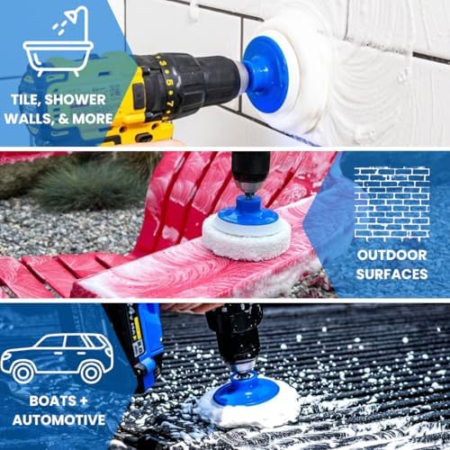 7 Pack Drill Brush Set for Deep Cleaning