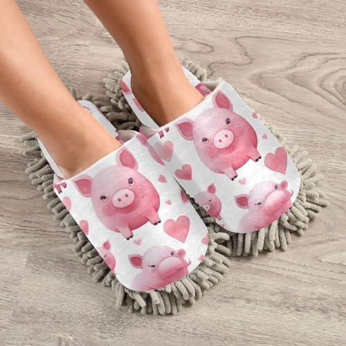 Zhirexin Mop Slippers for Men Women 3cm Microfiber