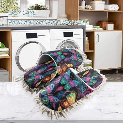 Bulletgxll Colorful Butterflies Cleaning Slippers