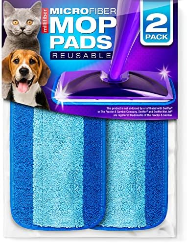 Millifiber Reusable Mop Pads for Swiffer WetJet - 2 Pack
