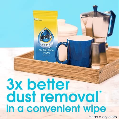 Pledge Multi-Surface Furniture Polish Wipes - Citrus Scent Pack of 6 150 Total Wipes
