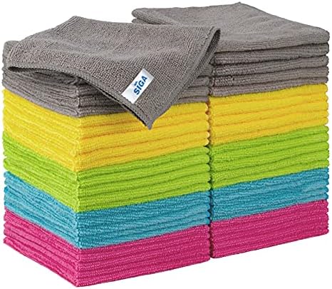MRSIGA Microfiber Cleaning Cloth 50-Pack 118x118 In