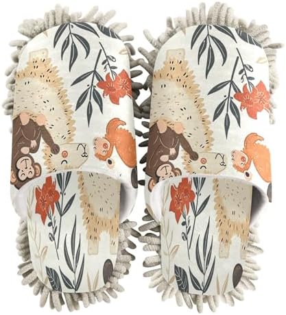 Bulletgxll Cute Animals Mopping Slippers - L