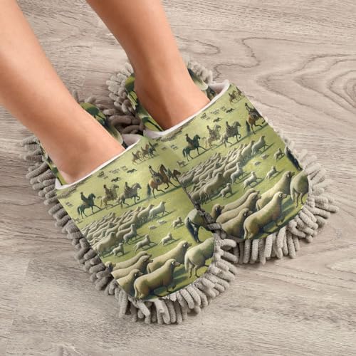 Zhirexin Microfiber Mop Slippers for Men Women Floor Cleaning 1