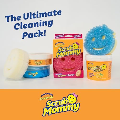 Scrub Daddy Sponges Cleaning Paste Bundle - 3 Sponges 3 Pastes