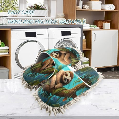Bulletgxll Mopping Slippers - Soft Microfiber Cleaning Slippers for Home Use