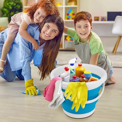 10L Foldable Mop Bucket with Handle for Cleaning
