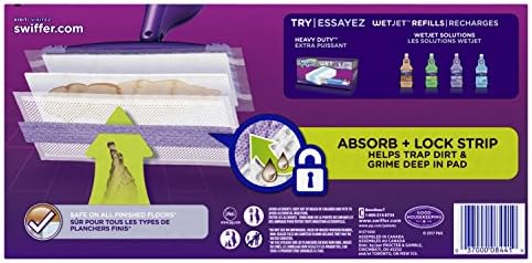 Swiffer WetJet Mopping Pad Refill 12 Count Multi-Surface Hardwood Floor Cleaner