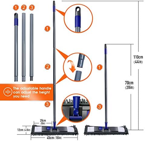 MASTERTOP Professional Microfiber Floor Mop with 4 Refills 1