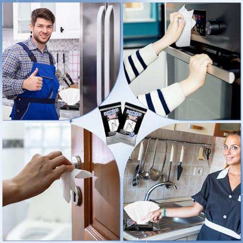 Heigble 6 Pack Stainless Steel Cleaner Wipes