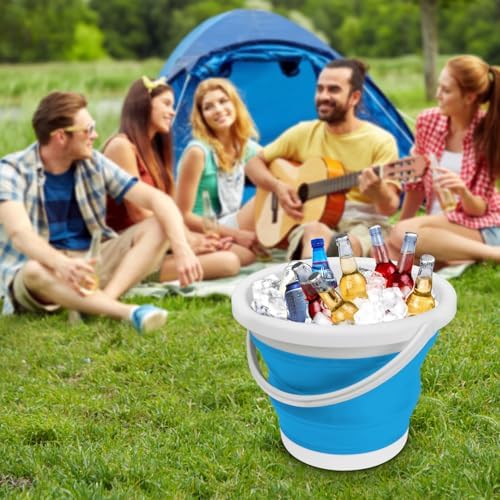 10L Foldable Mop Bucket with Handle for Cleaning