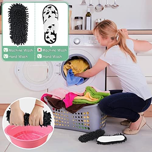 Microfiber Mop Slippers with Detachable Sole for Easy Floor Cleaning