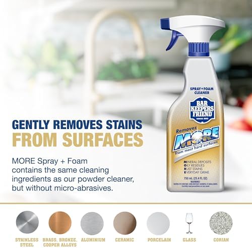 Bar Keepers Friend Soft Cleanser MORE Spray Foam Cleaner Bundle