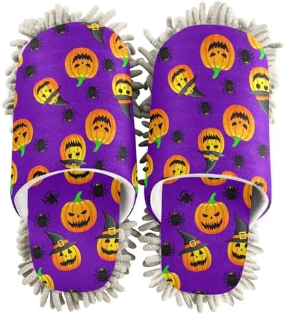 Burbuja Halloween Pumpkin Mop Slippers for Women Men