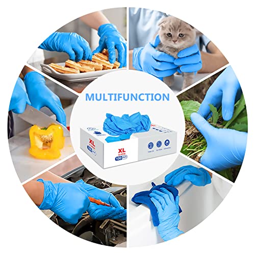 Squish Disposable Vinyl Gloves Pack of 100 Blue X-Large