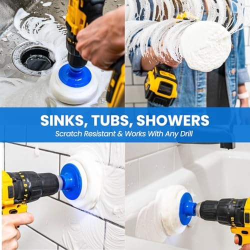7 Pack Drill Brush Set for Deep Cleaning