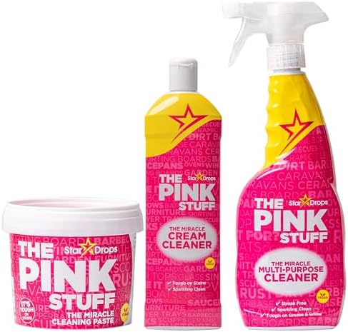 Stardrops The Pink Stuff Cleaning Bundle 3-Pack Multi-Purpose Paste Spray Cream