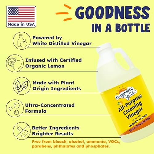 Originally Yellow All-Purpose Cleaner 128 Oz Plant-Based Safe No Harsh Chemicals