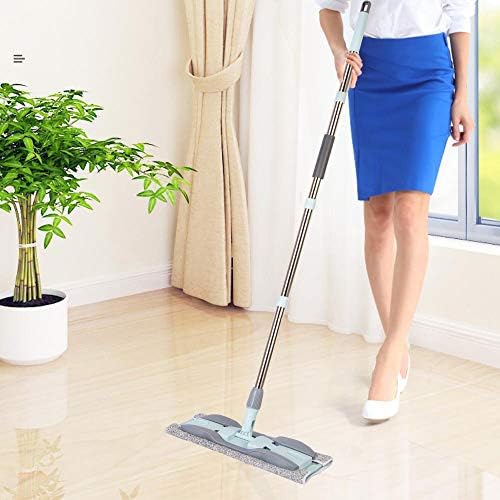 YOUSHANGJIA Microfiber Floor Mop - 15 Inch with 4 Washable Pads and Adjustable Handle