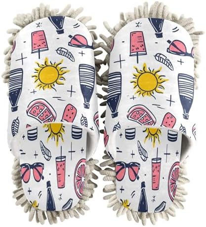Bulletgxll Mop Slippers for Floor Cleaning - Washable and Comfortable