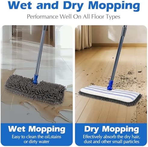 Masthome Microfiber Flip Mop with Stainless Steel Handle
