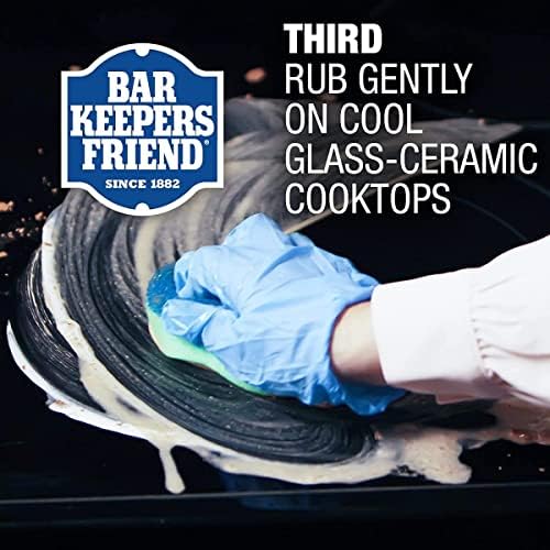 Bar Keepers Friend Cooktop Cleaner with Scraper and Sponge