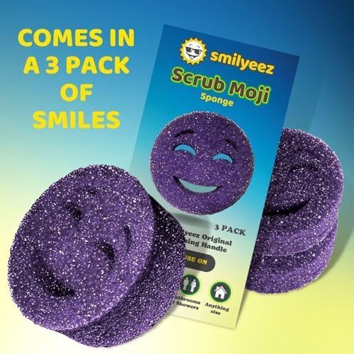 Smilyeez Scrub Moji Sponge Set of 3 - Purple 1