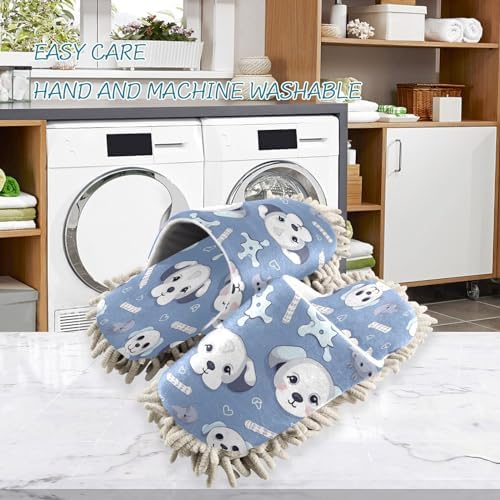 Bulletgxll Dog Heads Mopping Slippers - M
