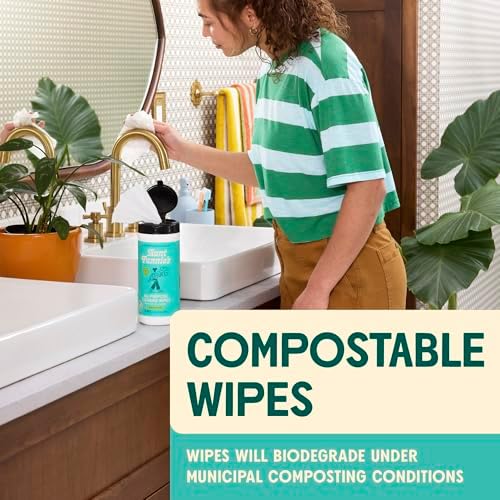 Aunt Fannies Natural Cleaning Vinegar Wipes 35 Count