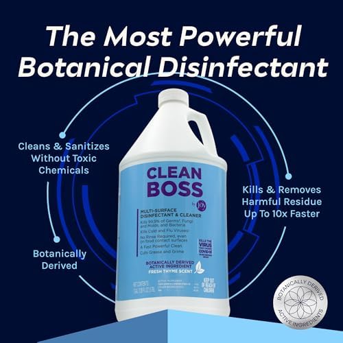 CleanBoss Botanical Disinfectant 128 oz - 999 Germ Virus Kill