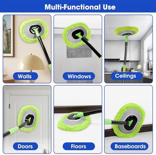 Dowos Wall Cleaner with 15 Elbow Extension Pole