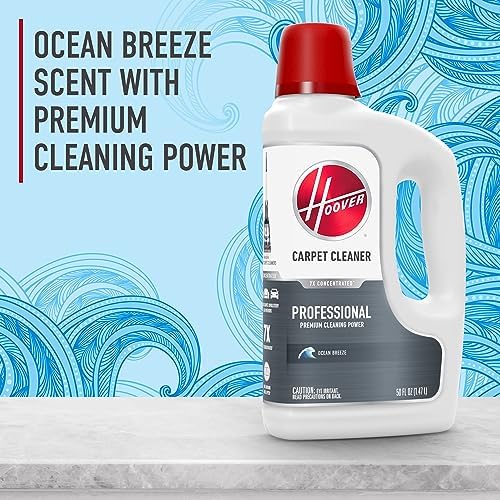 Hoover Prime Professional Carpet Cleaner Solution 50 Oz Ocean Breeze
