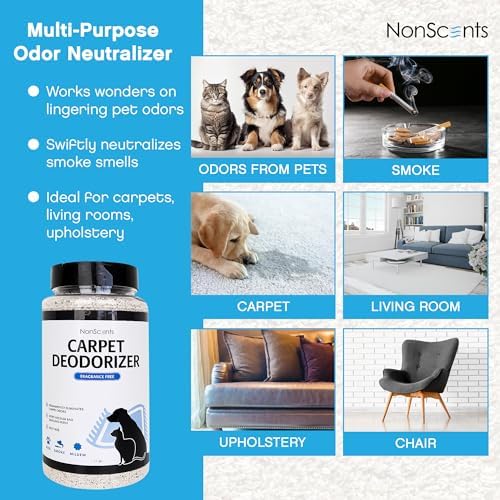 NonScents Carpet Rug Odor Eliminator - Pet Safe Fragrance Free