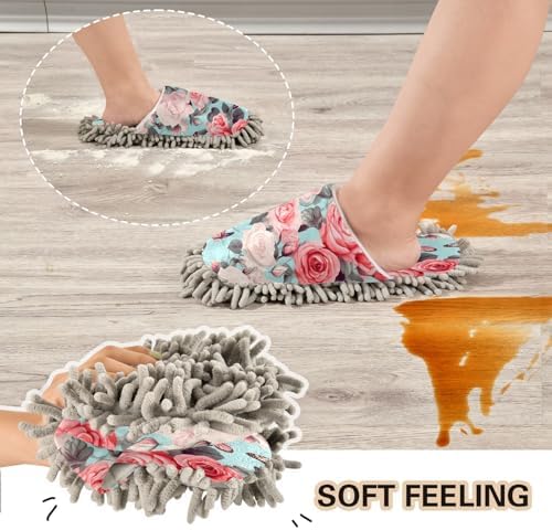 Bulletgxll Mopping Slippers with Microfiber Pad for Daily Cleaning