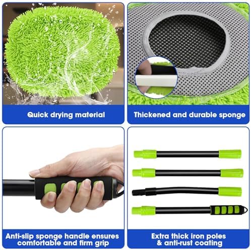 Dowos Wall Cleaner with 15 Elbow Extension Pole
