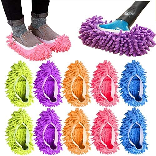 10Pcs Mop Slippers for Floor Cleaning Reusable Dust Mops