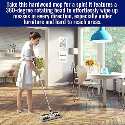 MAYSHINE 360 Spin Dust Mop with 5 Reusable Pads 1