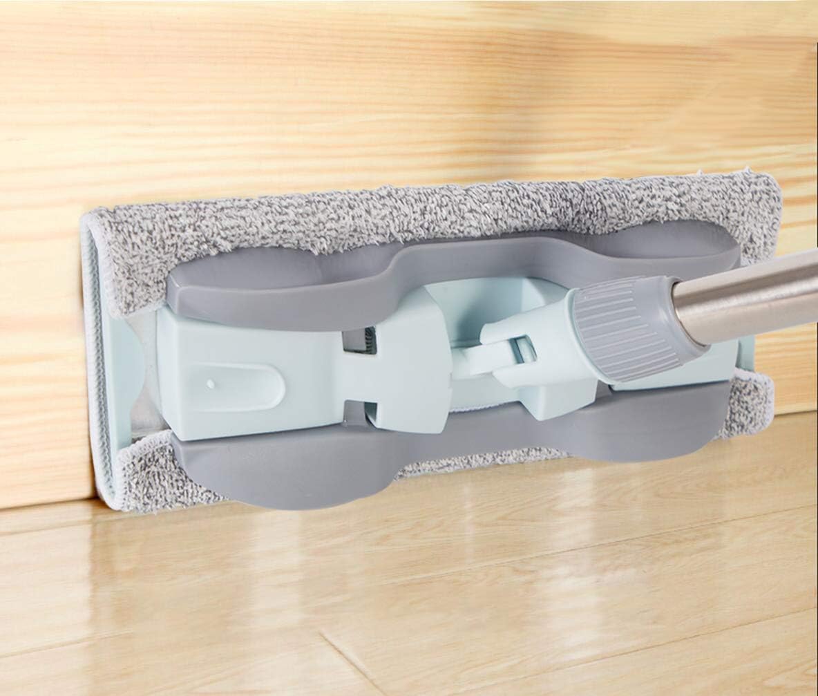 YOUSHANGJIA Microfiber Floor Mop - 15 Inch with 4 Washable Pads and Adjustable Handle