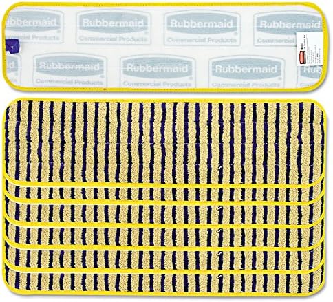 Rubbermaid RCPQ810YEL Microfiber Scrubber Pad 6Pack