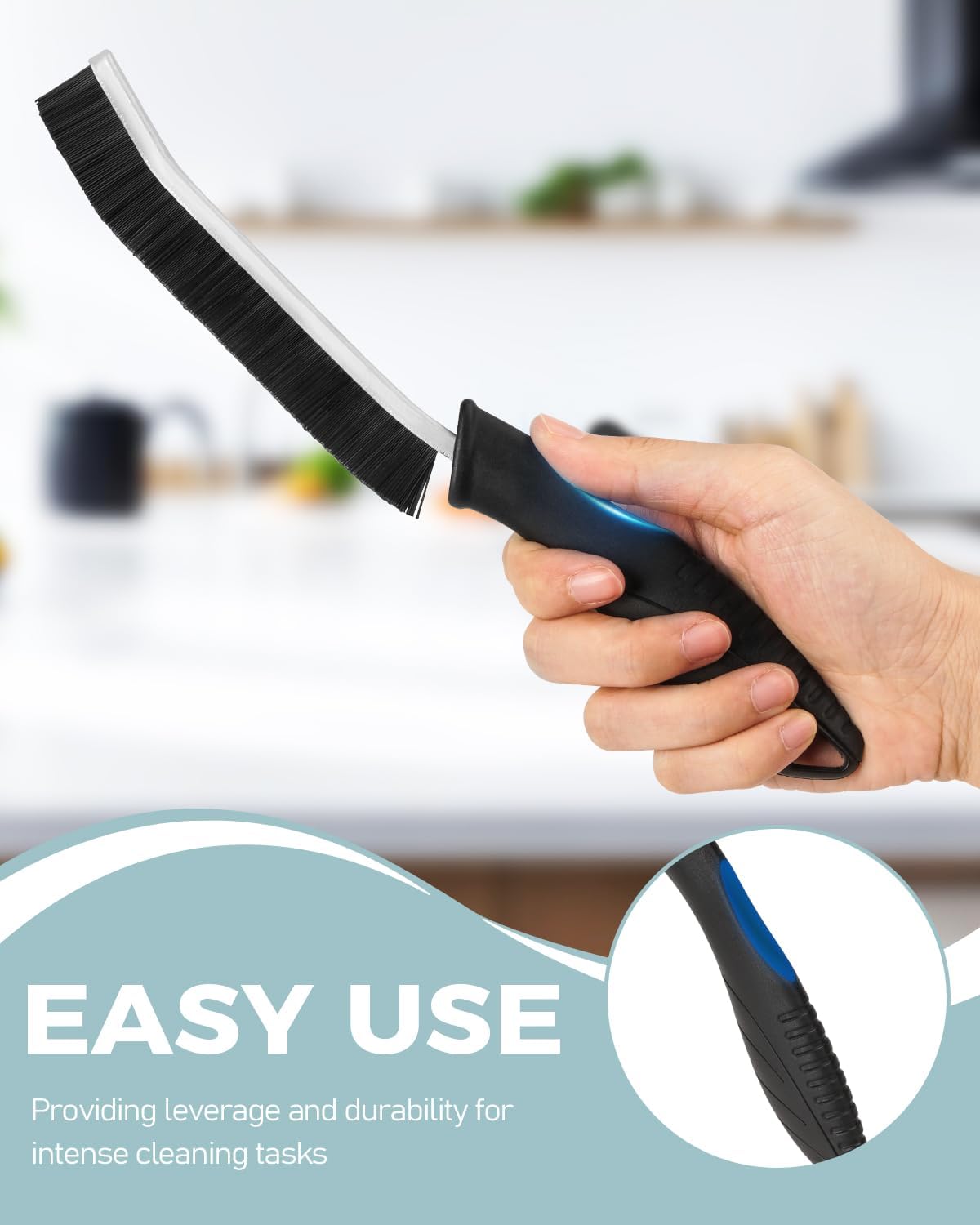 SXhyf Cleaning Brush - Hard Bristle Crevice Cleaner Multifunctional Gap Brush for Kitchen and Bathroom