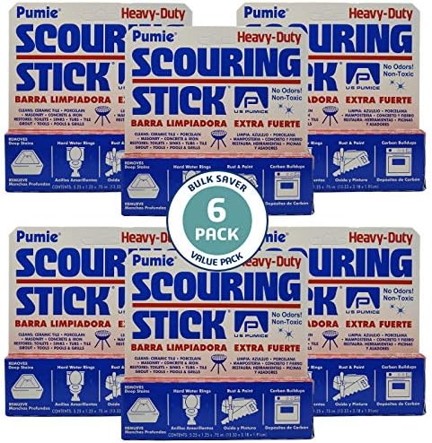 PUMIE 6 Pack Pumice Stone Scouring Sticks for Toilet and More