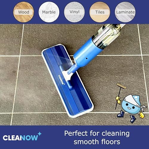 Cleanow Spray n Shine Mop - 2 Microfiber Pads 330 ml Refill