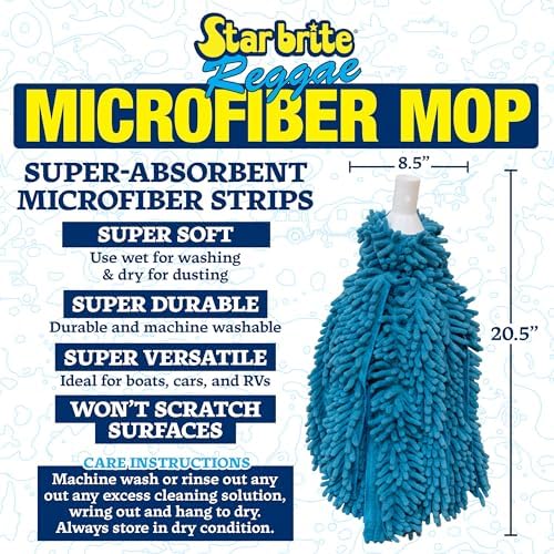 STAR BRITE Microfiber Reggae Mop Quick Connect Scratch-Free