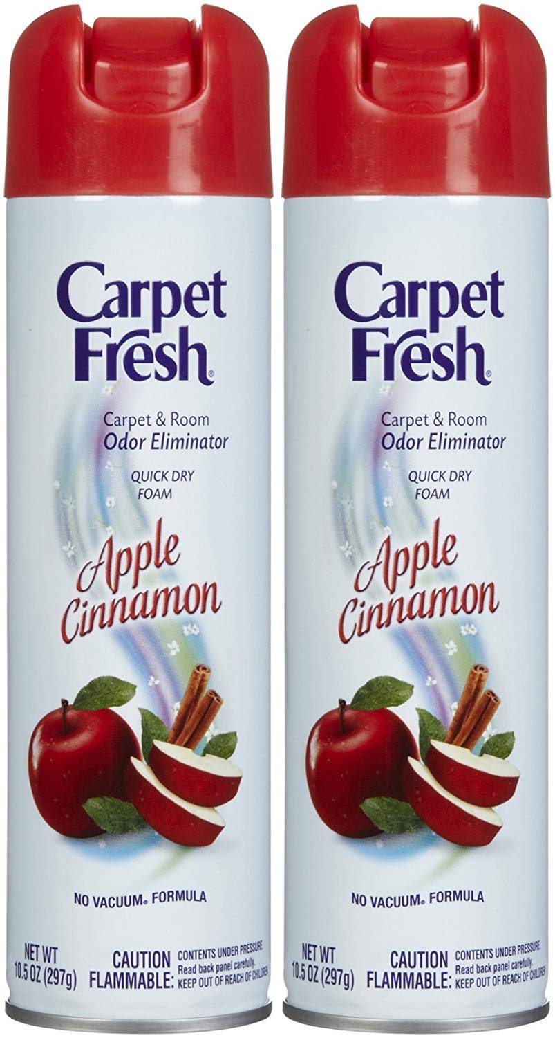 Carpet Fresh No-Vacuum Cleaner Aerosol Apple Cinnamon 105 Ounce Pack of 2 1