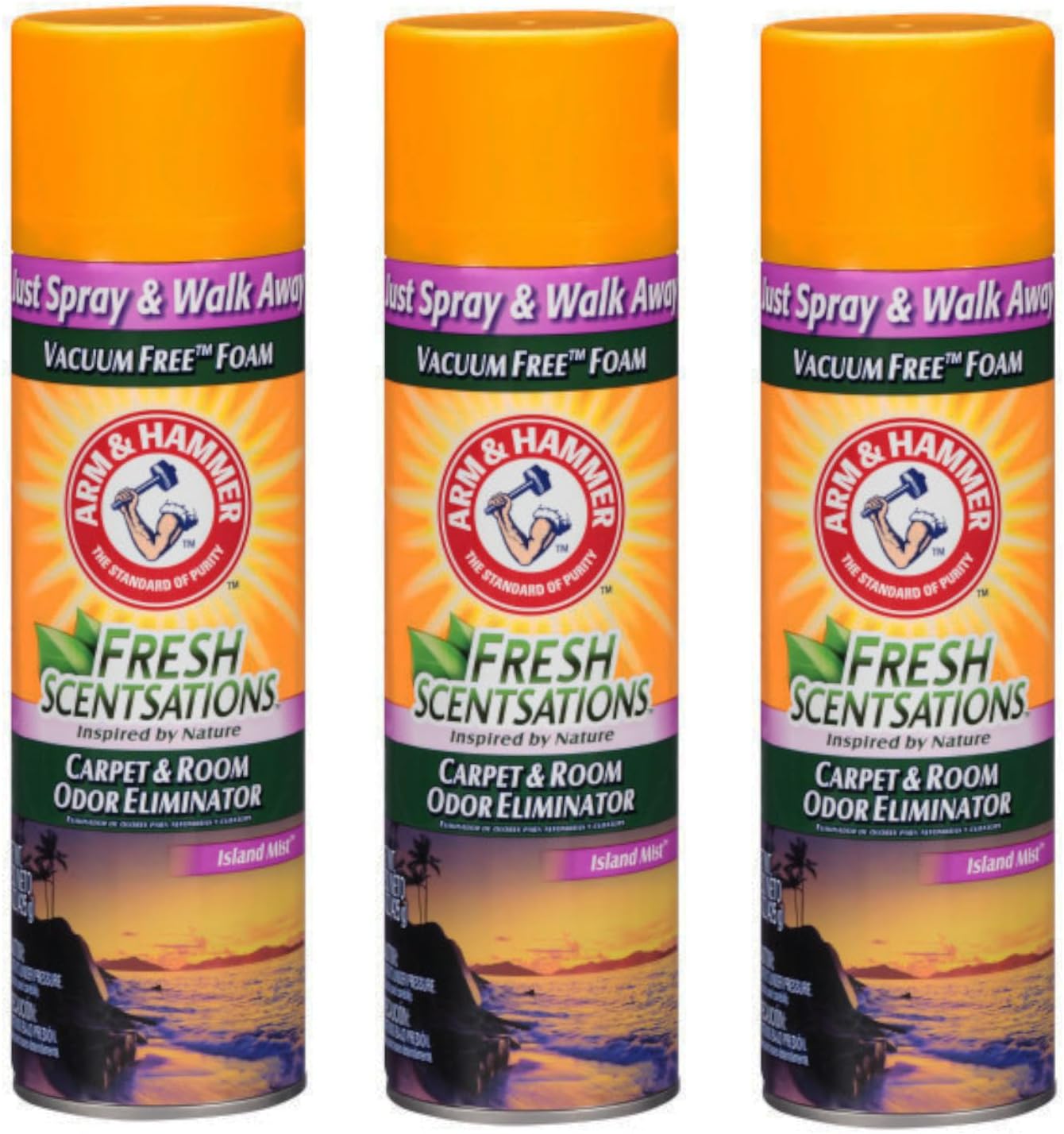 Arm Hammer Fresh Scentsations Odor Eliminator Spray Island Mist 15 oz Pack of 3
