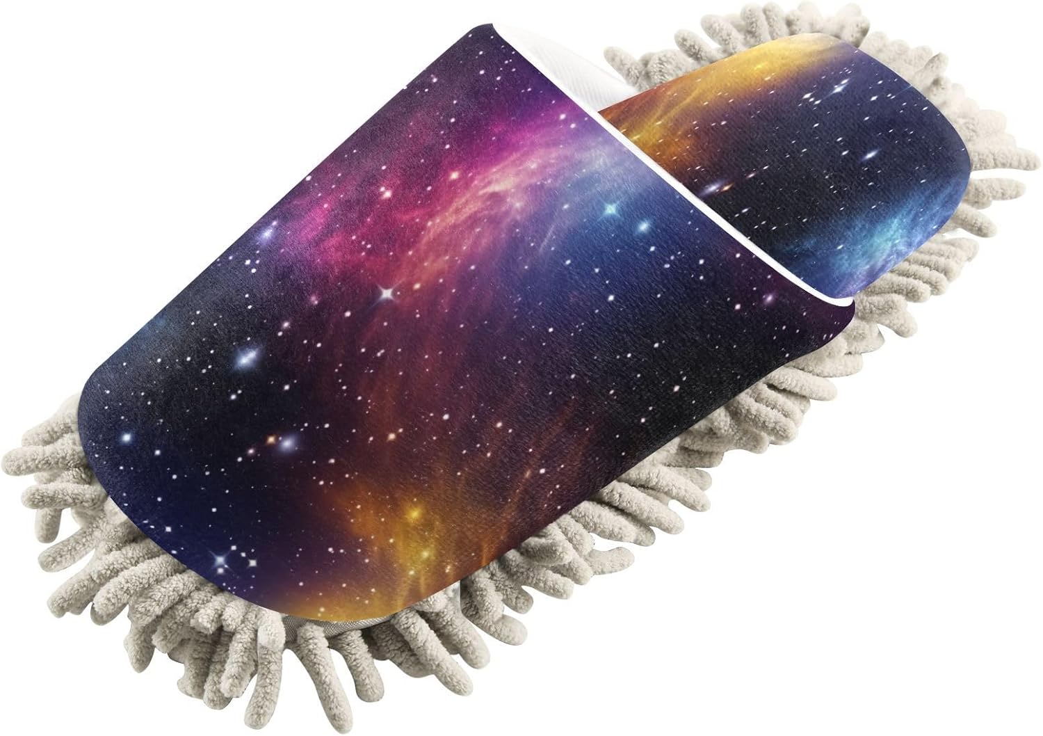 Colorful Star Mopping Slippers Washable Floor Mop Slippers