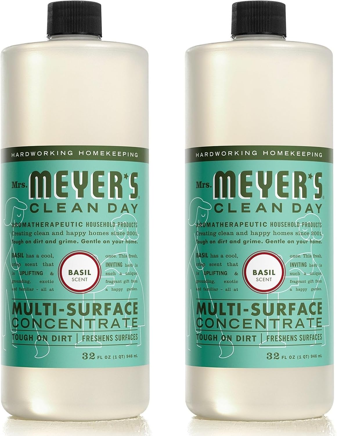 Mrs Meyers Clean Day Multi-Surface Cleaner Concentrate 32 Fl Oz Pack of 2