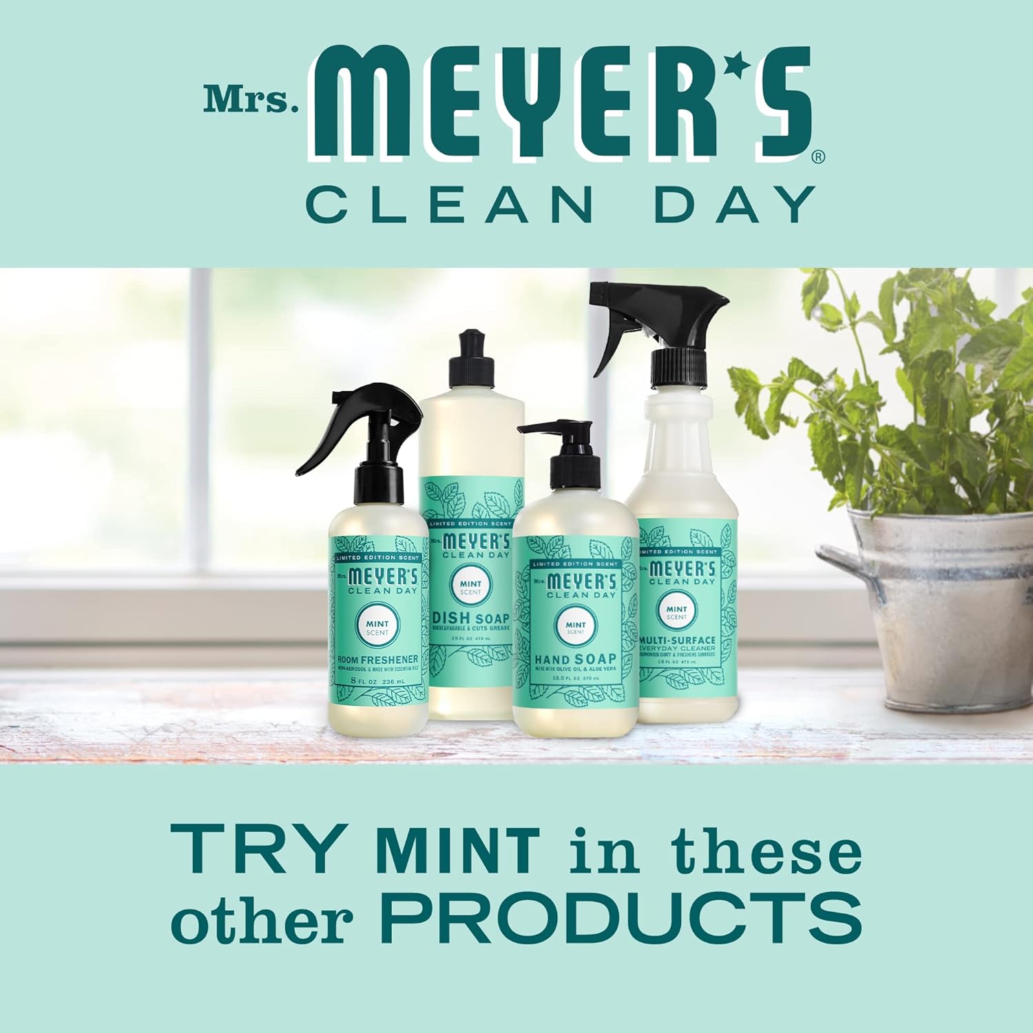 Mrs Meyers Clean Day All-Purpose Cleaner Mint 16 fl oz - Pack of 3