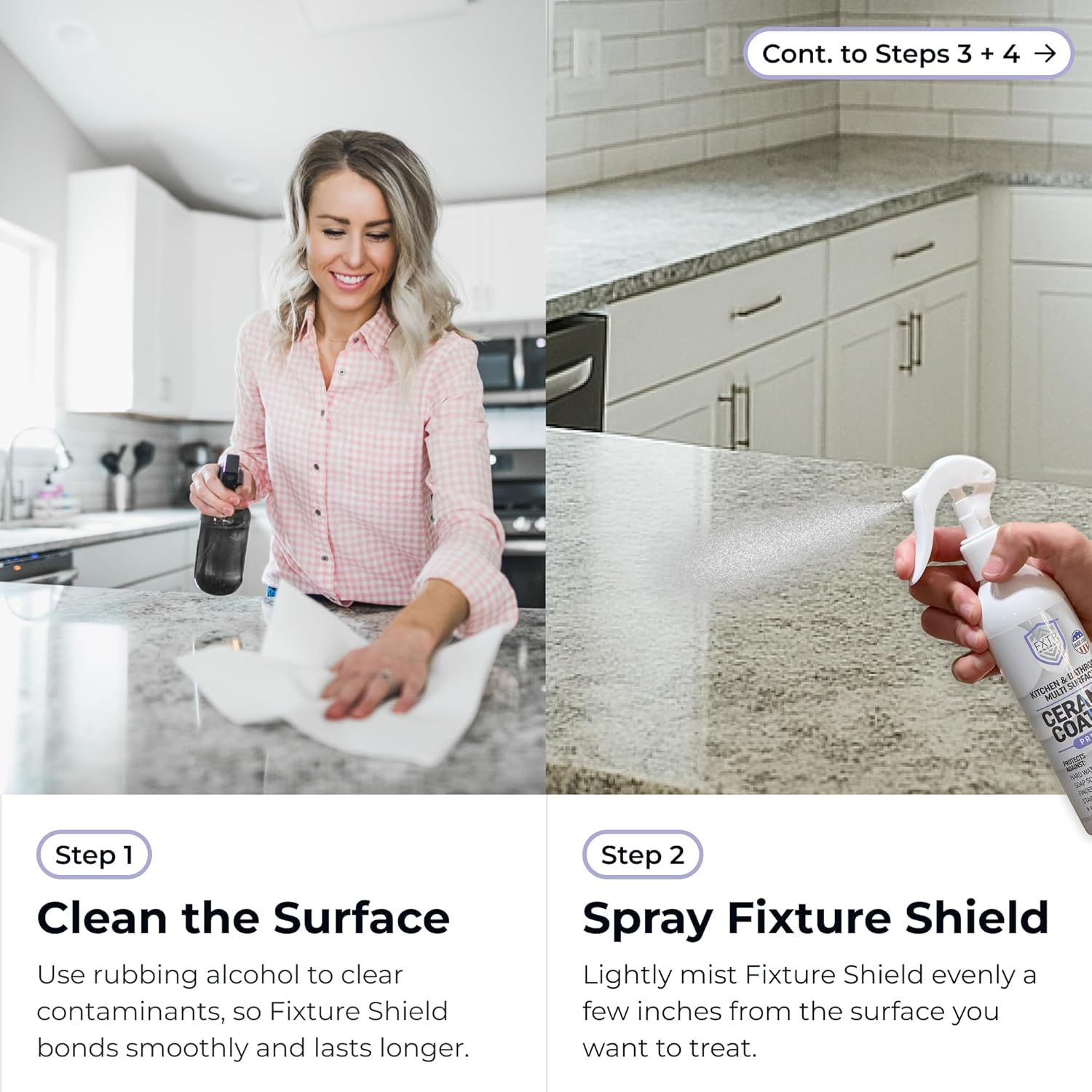 Fixture Shield Home Ceramic Coating Spray 8 oz - Durable SiO2 Hydrophobic Protection for Kitchen Bath