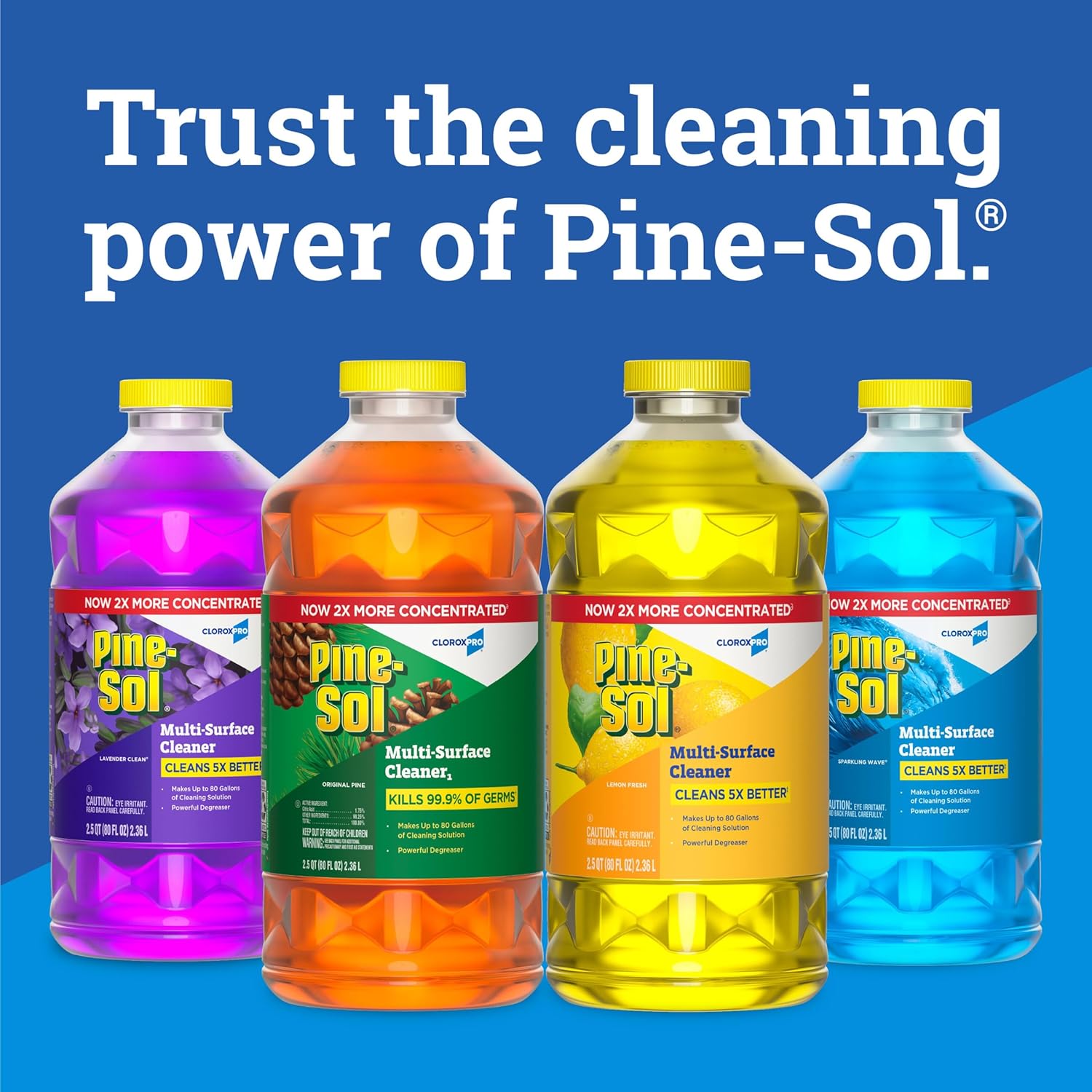 Pine-Sol CloroxPro Multi-Surface Cleaner 80 Fl Oz Pack of 3 1